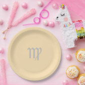 Virgo Zodiac - Pfirsichfarbe Pappteller (Party)
