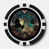 Virgo Zodiac Poker Chips - Astrologie Game Night (Vorderseite)