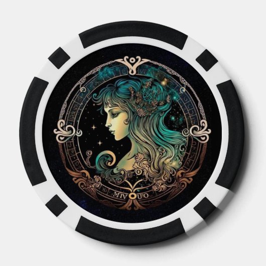 Virgo Zodiac Poker Chips - Astrologie Game Night (Rückseite)