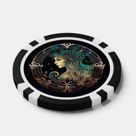 Virgo Zodiac Poker Chips - Astrologie Game Night (Einzeln)