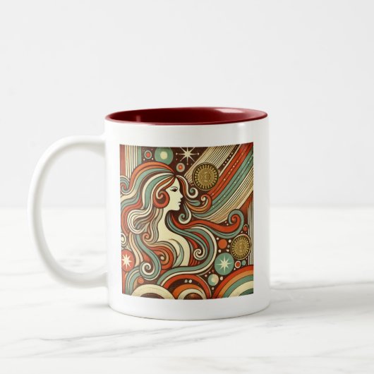 Virgo Zodiac Retro Tasse (Links)