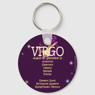 Virgo zodiac schlüsselanhänger