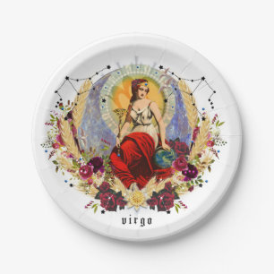 Virgo Zodiac September Geburtstag Teilpapierplatte Pappteller