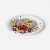 Virgo Zodiac September Geburtstag Teilpapierplatte Pappteller (Schrägansicht)