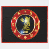 Virgo Zodiac Sign Astrologie Fleece Blanket (Vorderseite (Horizontal))