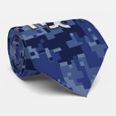 Virgo Zodiac Sign auf Blue Digital Camouflage Krawatte (Gerollt)