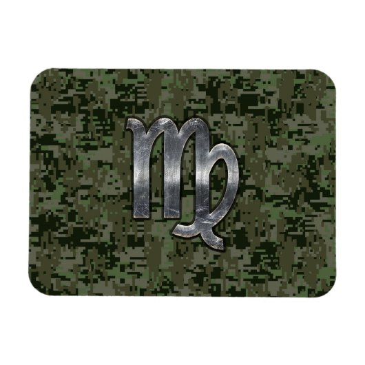 Virgo Zodiac Sign auf der grünen digitalen Camoufl Magnet (Horizontal)
