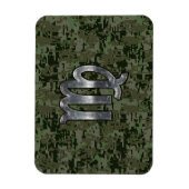 Virgo Zodiac Sign auf der grünen digitalen Camoufl Magnet (Vertikal)
