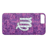 Virgo Zodiac Sign auf Fuchsia Digital Camouglage Case-Mate iPhone Hülle (Rückseite (Horizontal))