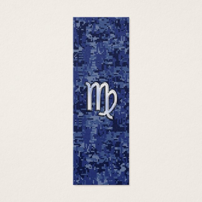 Virgo Zodiac Sign auf Navy Blue Digital Camouflage (Vorderseite)