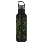 Virgo Zodiac Sign auf Olive Green Digital Camoufla Edelstahlflasche (Rückseite)