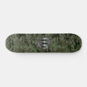 Virgo Zodiac Sign auf Olive Green Digital Camoufla Skateboard (Horizontal)