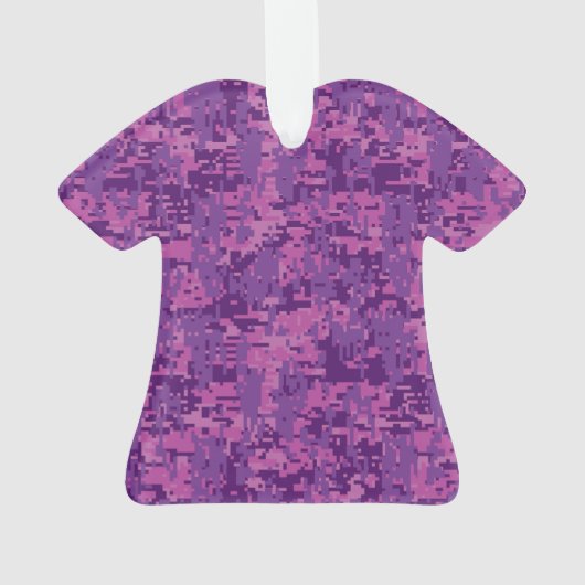 Virgo Zodiac Sign auf Pink Fuchsia Digitale Camouf Ornament (Rückseite)