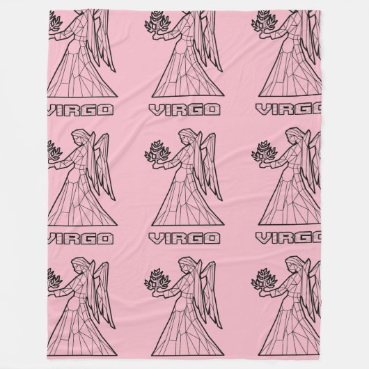 Virgo Zodiac Sign BlanketTransparent) Fleecedecke (Vorderseite)