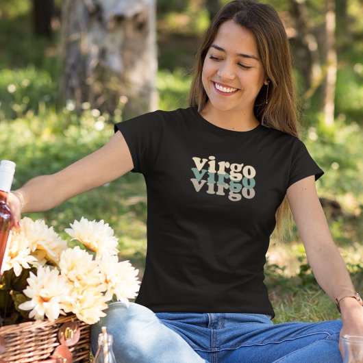 Virgo Zodiac Sign | Farbe Grün und Braun des Power T-Shirt