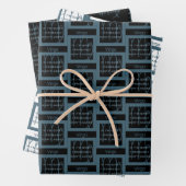 Virgo Zodiac Sign Fusion Zitat Blue & White Geburt Geschenkpapier Set (Beispiel)