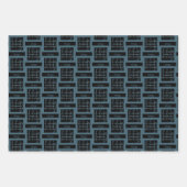 Virgo Zodiac Sign Fusion Zitat Blue & White Geburt Geschenkpapier Set (Vorderseite)