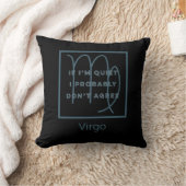 Virgo Zodiac Sign Fusion Zitat Blue & White Geburt Kissen (Decke)