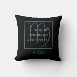 Virgo Zodiac Sign Fusion Zitat Blue & White Geburt Kissen