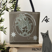 Virgo Zodiac Sign Green und Brown Mandala Tasche