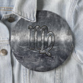 Virgo Zodiac Sign Grunge gestörter Stil Button (Beispiel)