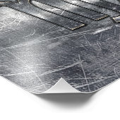 Virgo Zodiac Sign Grunge gestörter Stil Fotodruck (Ecke)