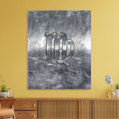 Virgo Zodiac Sign Grunge gestörter Stil Leinwanddruck (Insitu (Wohnzimmer))