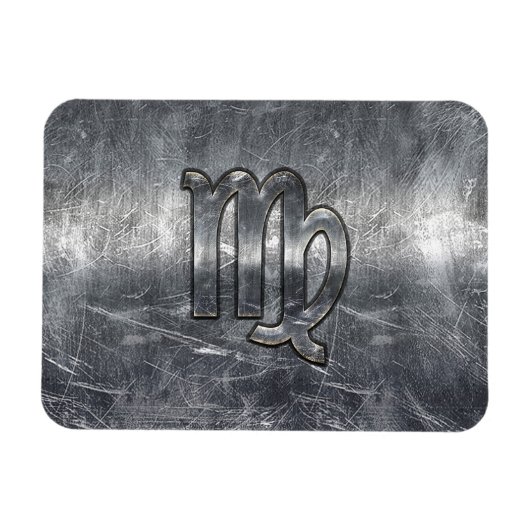 Virgo Zodiac Sign Grunge gestörter Stil Magnet (Horizontal)