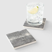 Virgo Zodiac Sign Grunge gestörter Stil Steinuntersetzer (Seitenansicht)