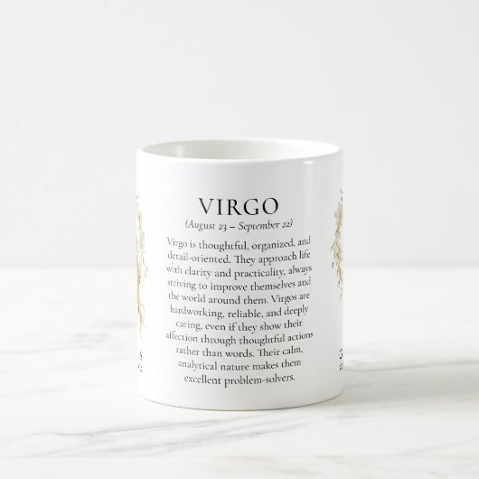 Virgo Zodiac Sign Horoscope Personalized Gift Kaffeetasse (Mittel)