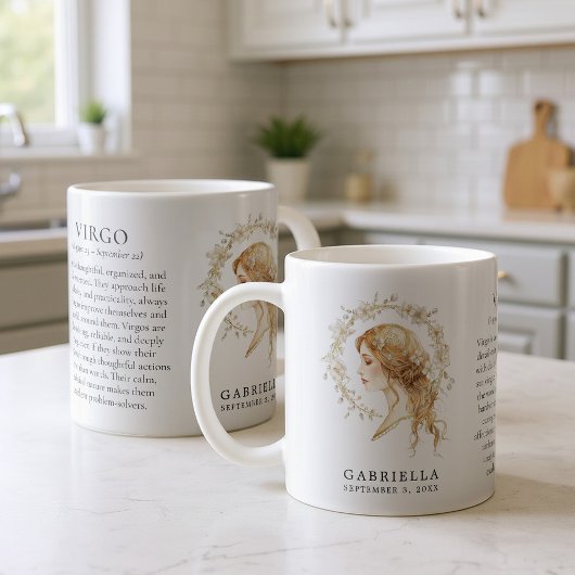 Virgo Zodiac Sign Horoscope Personalized Gift Kaffeetasse