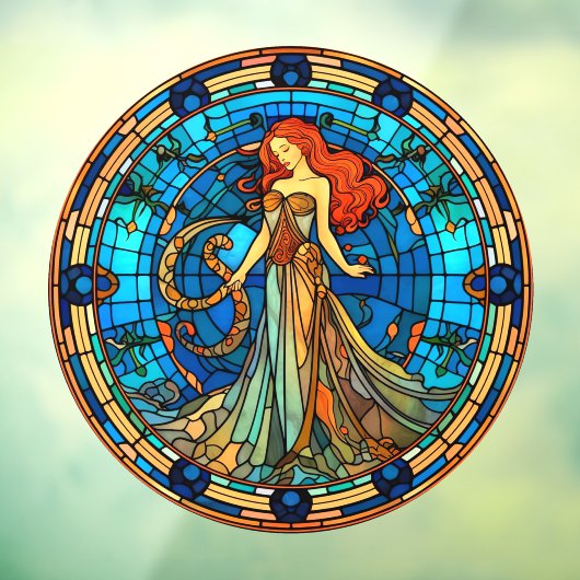 Virgo Zodiac Sign Imitate verklebt Glasfenster Fensteraufkleber (Blatt 3)