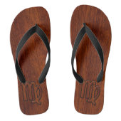 Virgo Zodiac Sign in Brown Mahogany Style Badesandalen (Fußbett)
