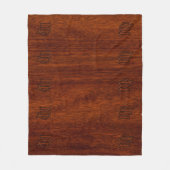Virgo Zodiac Sign in Rich Mahogany Wood Style Fleecedecke (Vorderseite)