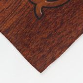 Virgo Zodiac Sign in Rich Mahogany Wood Style Fleecedecke (Ecke)