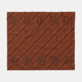 Virgo Zodiac Sign in Rich Mahogany Wood Style Fleecedecke (Vorderseite (Horizontal))