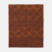 Virgo Zodiac Sign in Rich Mahogany Wood Style Fleecedecke (Vorderseite)