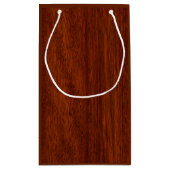 Virgo Zodiac Sign in Rich Mahogany Wood Style Kleine Geschenktüte (Rückseite)