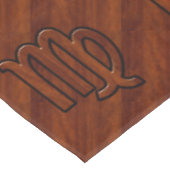 Virgo Zodiac Sign in Rich Mahogany Wood Style Tischdecke (Schrägansicht)