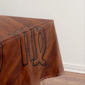 Virgo Zodiac Sign in Rich Mahogany Wood Style Tischdecke (Beispiel)