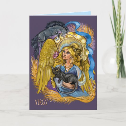 Virgo Zodiac Sign Karte (Vorderseite)