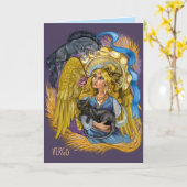 Virgo Zodiac Sign Karte (Gelbe Blume)