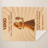Virgo Zodiac Sign Modern 3D Astrology Design Sherpadecke (Vorderseite (Horizontal))