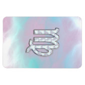 Virgo Zodiac Sign on Pastels Mutter von Pearl Magnet (Horizontal)
