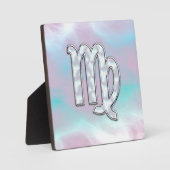 Virgo Zodiac Sign on Pastels Mutter von Pearl Styl Fotoplatte (Vorderseite)