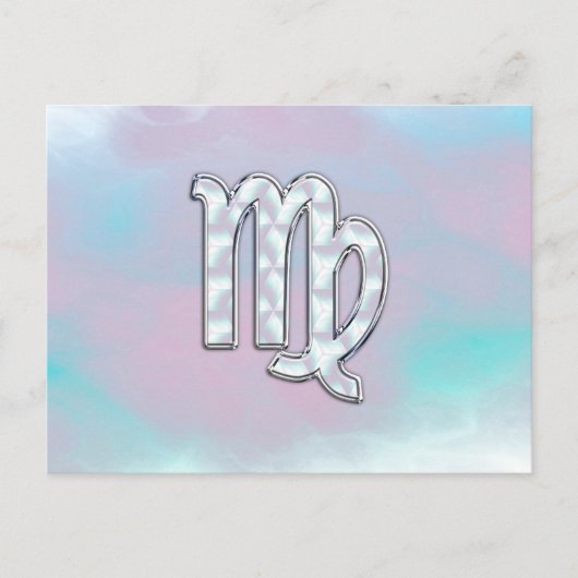 Virgo Zodiac Sign on Pastels Mutter von Pearl Styl Postkarte (Vorderseite)