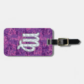 Virgo Zodiac Sign on Pink Digital Tarnung Gepäckanhänger (Vorderseite horizontal)