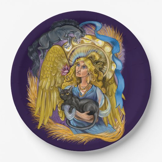 Virgo Zodiac Sign Pappteller (Vorderseite)