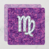 Virgo Zodiac Sign Pink Fuchsia Digital Camouflage (Vorne/Hinten)