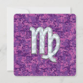 Virgo Zodiac Sign Pink Fuchsia Digital Camouflage (Vorderseite)